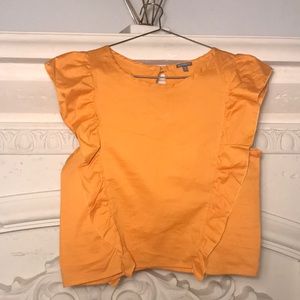 Ruched yellow top